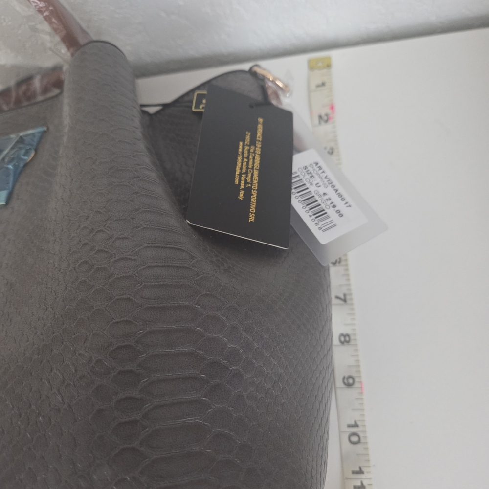 19v69 Itaila By Versace Gray Textured Handbag - Picture 10 of 10